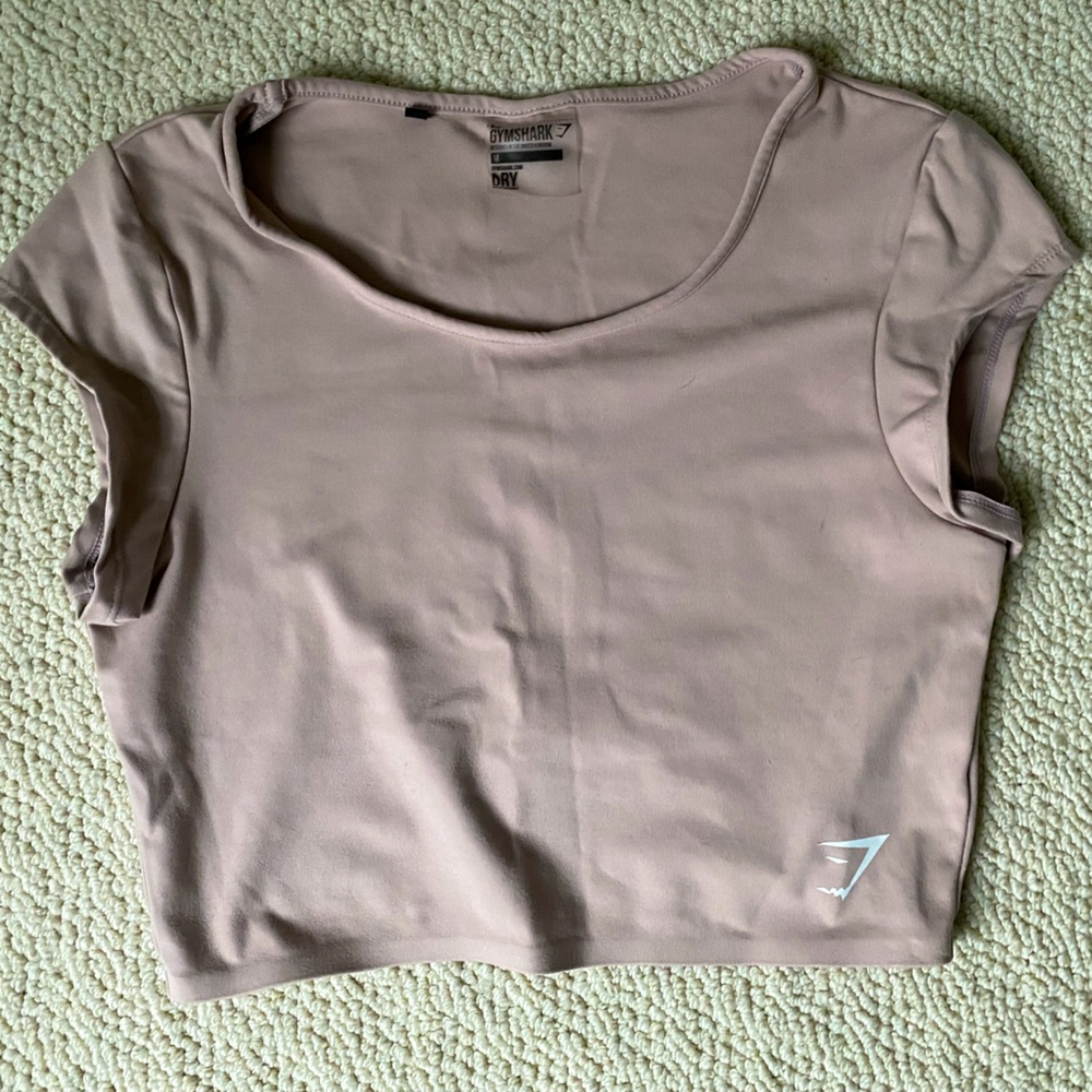 GYMSHARK Nude Dreamy Crop Top, Size M